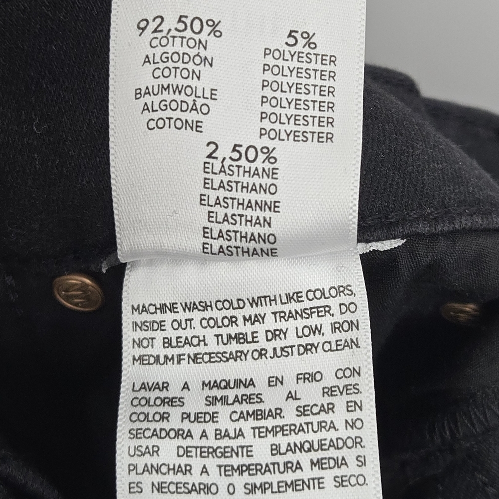 Mother Insider Crop Step Fray Not Guilty Black Denim - Picture 14 of 16